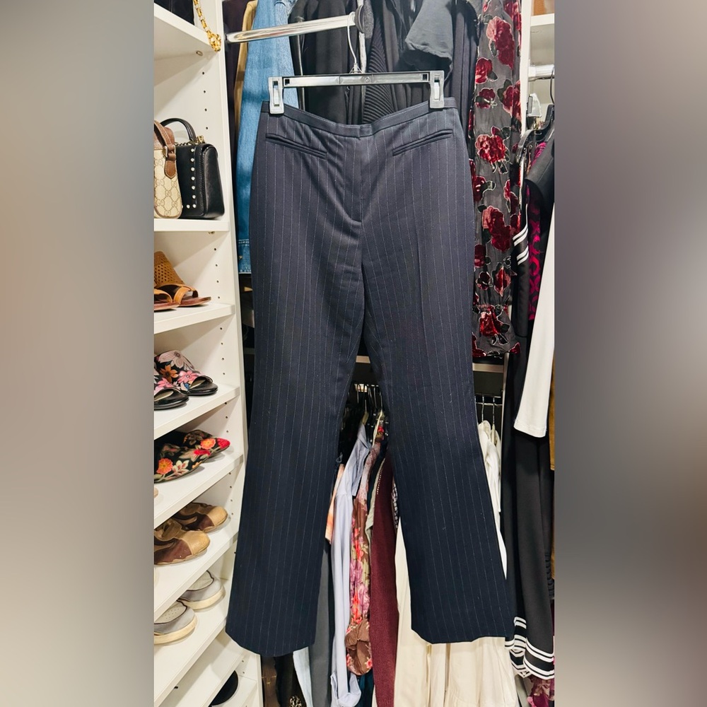 Cacharel Navy Pinstripe Pants Size 6 Made in France